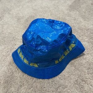 IKEA Blue Bucket Hat with Yellow Logo Band
